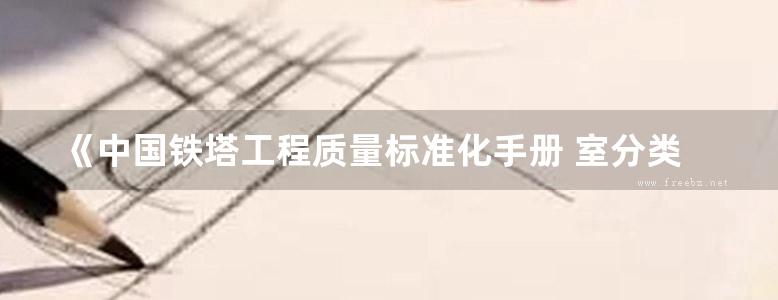 《中国铁塔工程质量标准化手册 室分类项目分册》